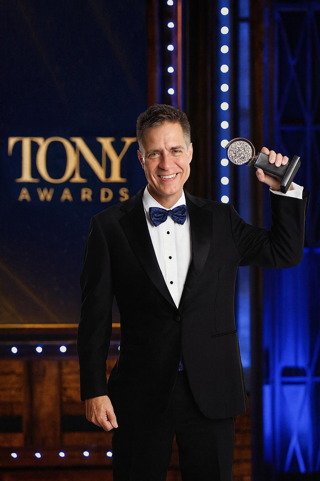 Paul Gavriani with a Tony Award