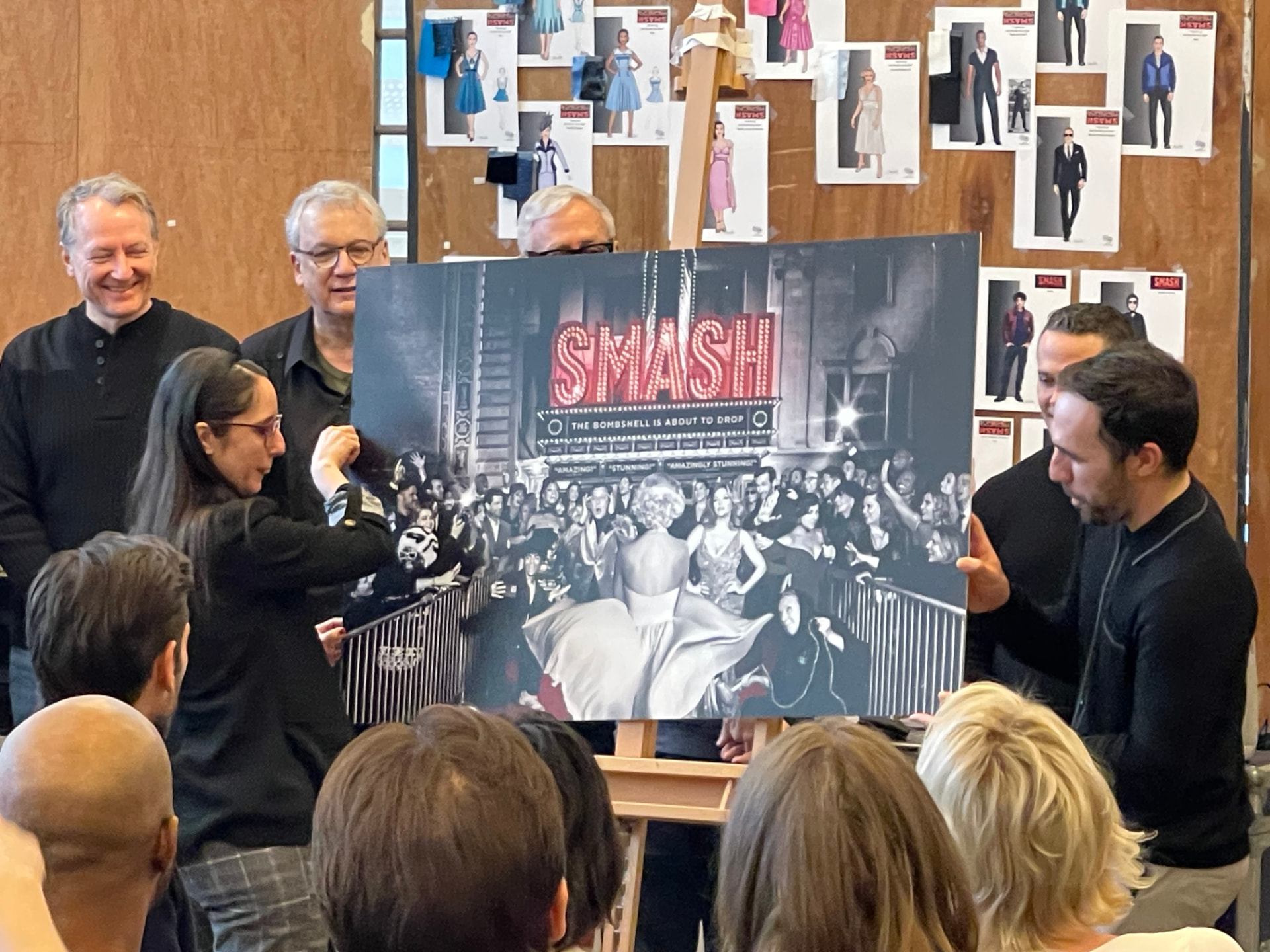 A SMASH creative presentation with the production concept board and costume designs